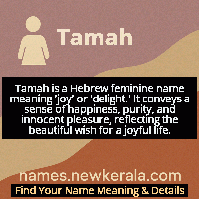 Tamah Name Meaning and Origin