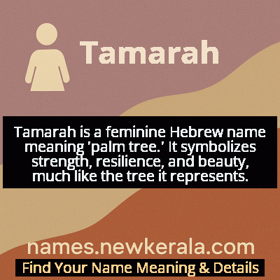 Tamarah Name Meaning and Origin