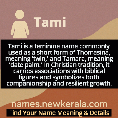 Tami Name Meaning and Origin