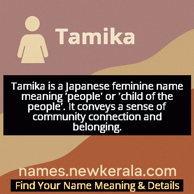 Tamika Name Meaning and Origin