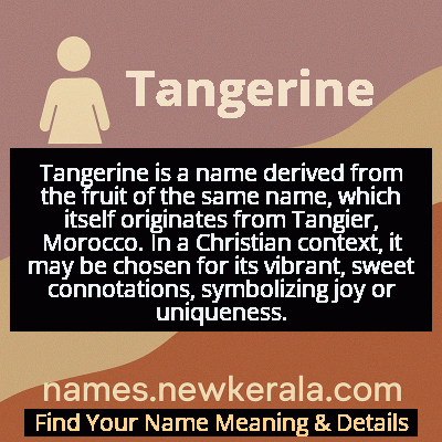 Tangerine Name Meaning and Origin