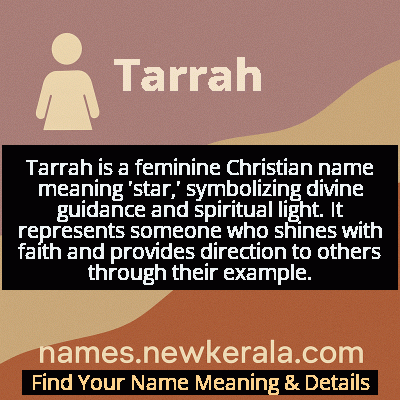 Tarrah Name Meaning and Origin