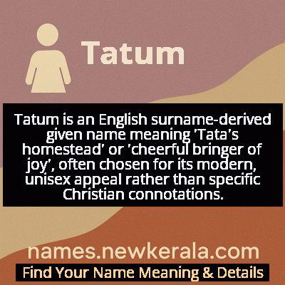 Tatum Name Meaning and Origin