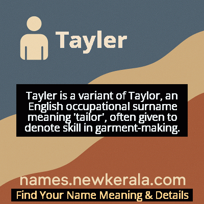 Tayler Name Meaning and Origin