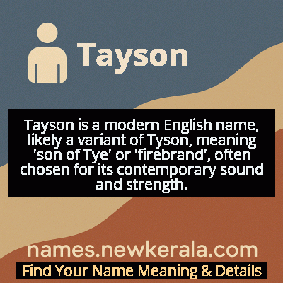 Tayson Name Meaning and Origin