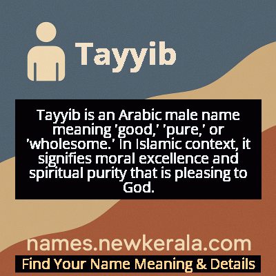 Tayyib Name Meaning and Origin