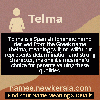 Telma Name Meaning and Origin