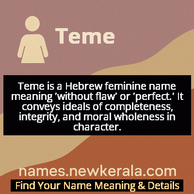 Teme Name Meaning and Origin