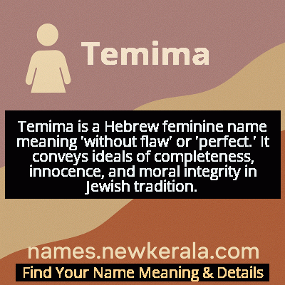 Temima Name Meaning and Origin