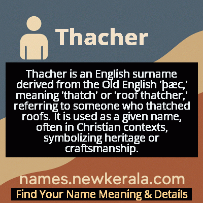 Thacher Name Meaning and Origin