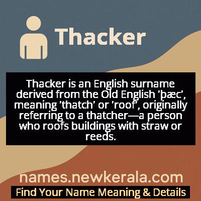 Thacker Name Meaning and Origin