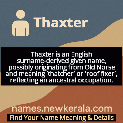 Thaxter Name Meaning and Origin