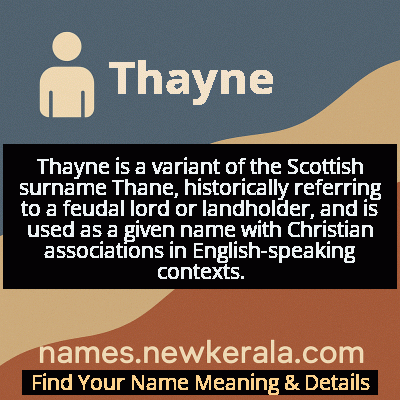 Thayne Name Meaning and Origin