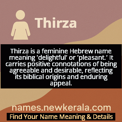 Thirza Name Meaning and Origin