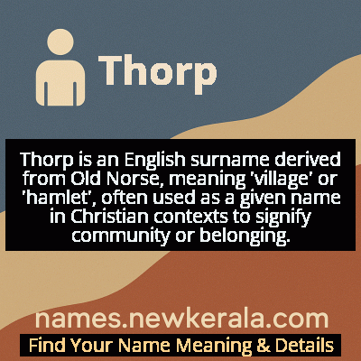 Thorp Name Meaning and Origin