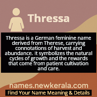 Thressa Name Meaning and Origin