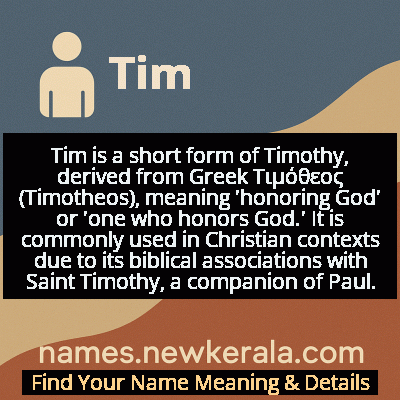 Tim Name Meaning and Origin