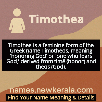 Timothea Name Meaning and Origin