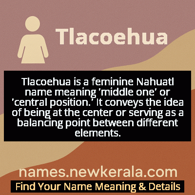 Tlacoehua Name Meaning and Origin