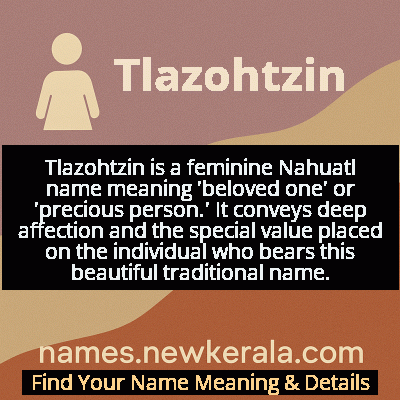 Tlazohtzin Name Meaning and Origin