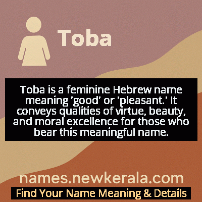 Toba Name Meaning and Origin