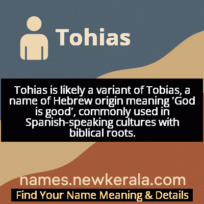 Tohias Name Meaning and Origin