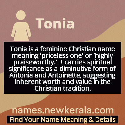 Tonia Name Meaning and Origin