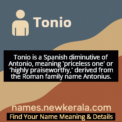 Tonio Name Meaning and Origin