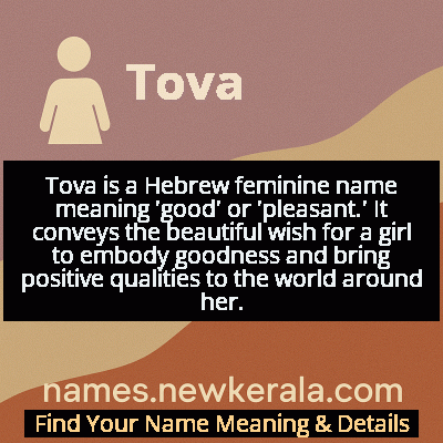 Tova Name Meaning and Origin