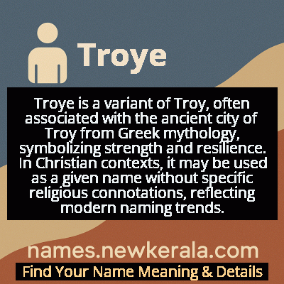 Troye Name Meaning and Origin