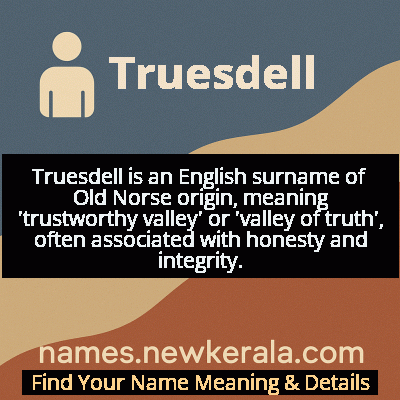 Truesdell Name Meaning and Origin