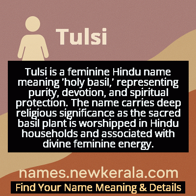 Tulsi Name Meaning and Origin