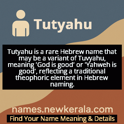 Tutyahu Name Meaning and Origin
