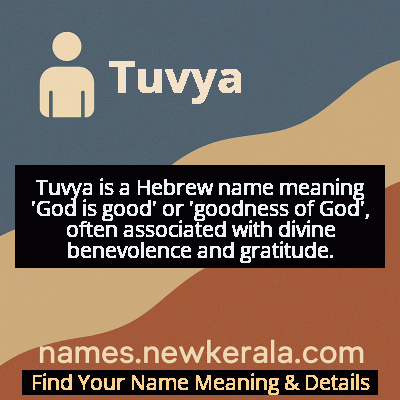 Tuvya Name Meaning and Origin