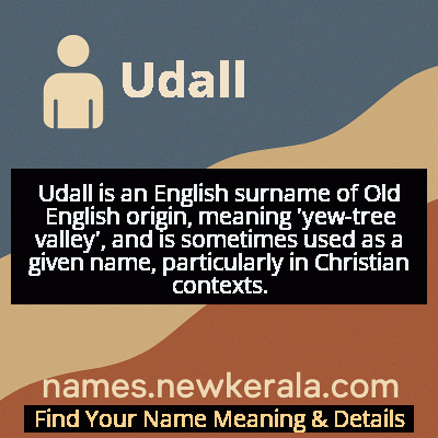 Udall Name Meaning and Origin