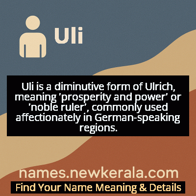 Uli Name Meaning and Origin