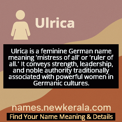 Ulrica Name Meaning and Origin