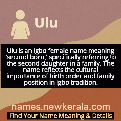 Ulu Name Meaning and Origin