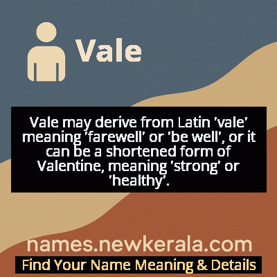 Vale Name Meaning and Origin