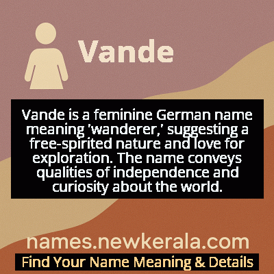 Vande Name Meaning and Origin
