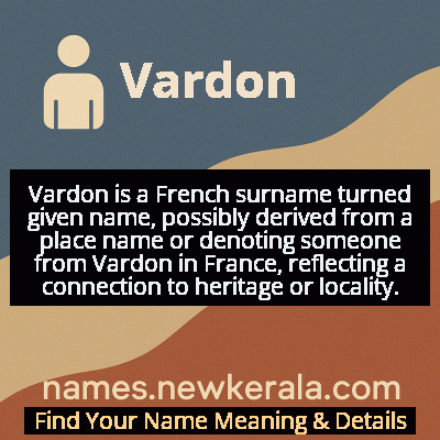 Vardon Name Meaning and Origin