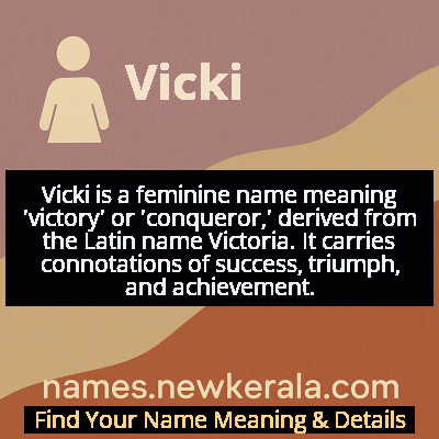 Vicki Name Meaning and Origin