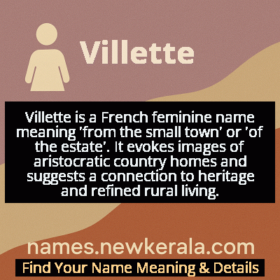 Villette Name Meaning and Origin