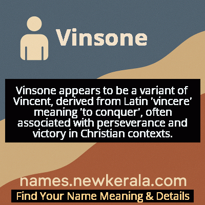 Vinsone Name Meaning and Origin