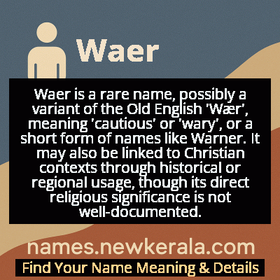Waer Name Meaning and Origin