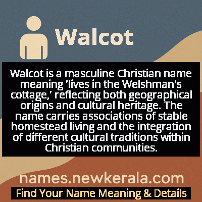 Walcot Name Meaning and Origin