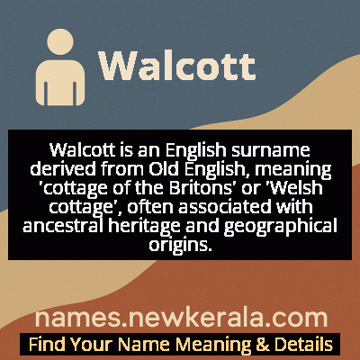 Walcott Name Meaning and Origin