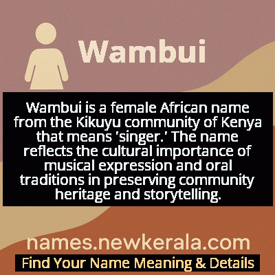 Wambui Name Meaning and Origin