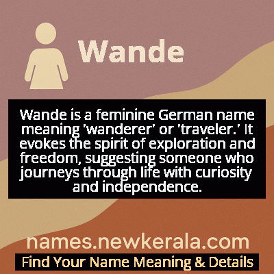 Wande Name Meaning and Origin