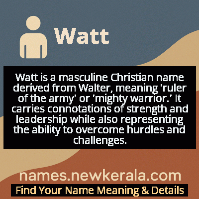 Watt Name Meaning and Origin